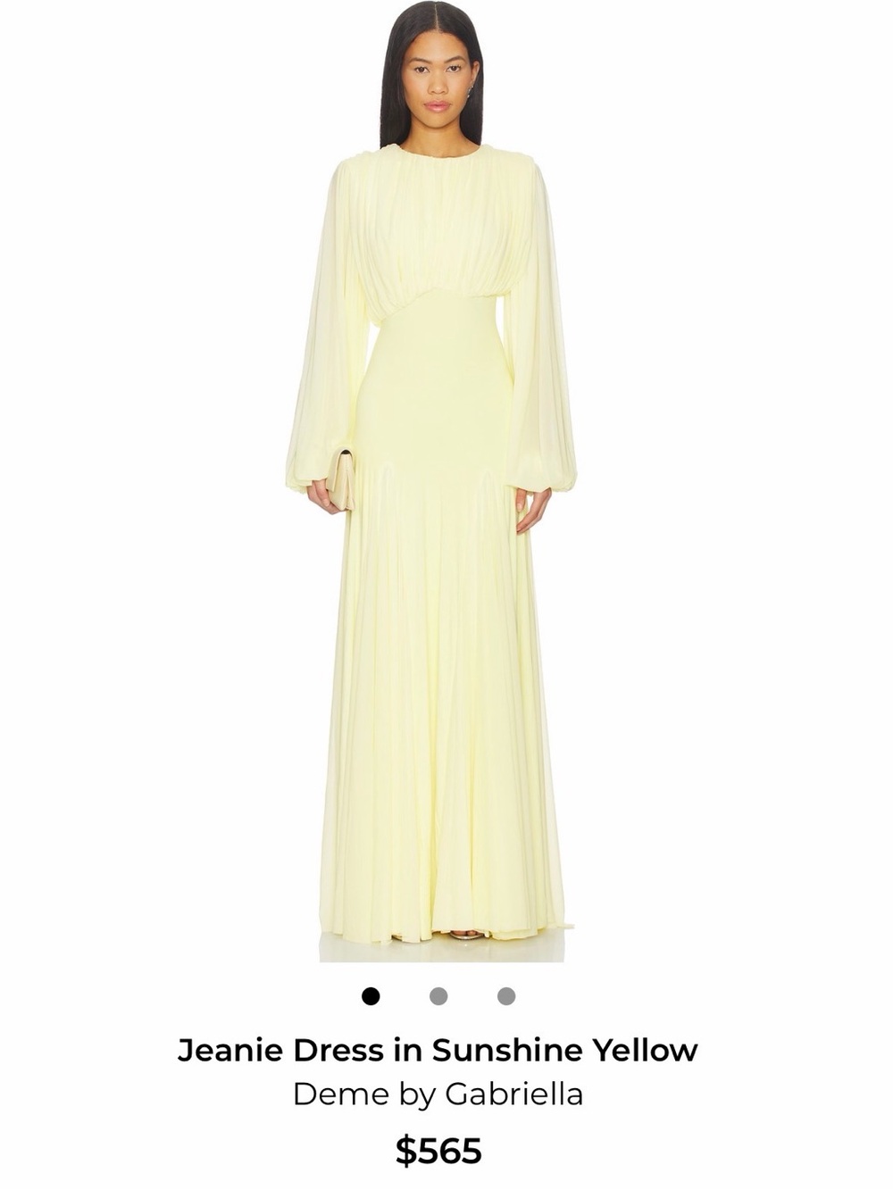 Jeanie yellow dress